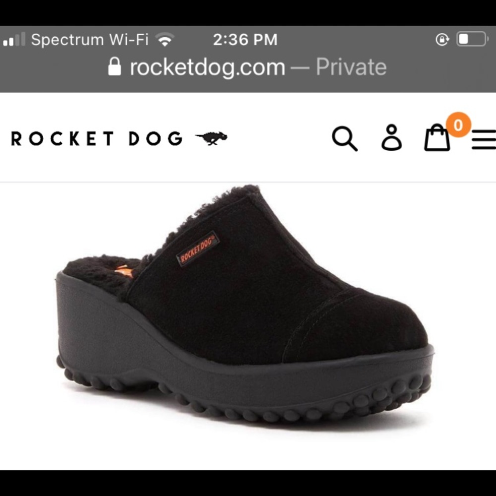 NWOT Rocket dog suede black slip on mules new